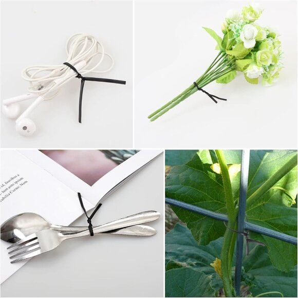 300 Pcs Plastic 5" Twist Ties for Bags, Wire Ties Reusable Twist Bread Ties for - Picture 6 of 7